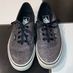 Vans rainbow grey black  glitter sneaker shoes 7.5 women’s